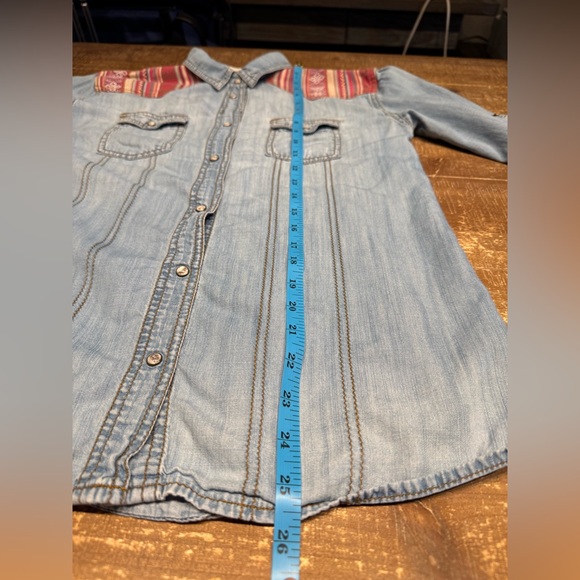 Life in Progress Western Boho Denim Shirt - Picture 11 of 16
